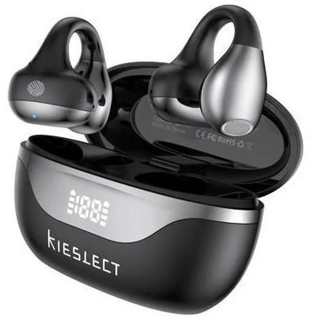 Main image of Kieslect Clip on Earbuds Open Ear Wireless Bluetooth Headphones AI 165 Language Translator Earbuds with Wireless Charging Case, Translation Earphones Real Time, Translate Ear Buds for Travel Learning