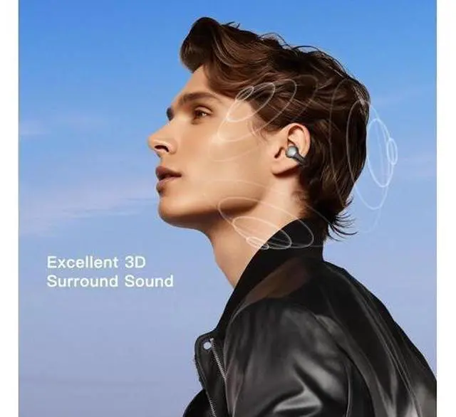 Alt view image 3 of 5 - Kieslect Clip on Earbuds Open Ear Wireless Bluetooth Headphones AI 165 Language Translator Earbuds with Wireless Charging Case, Translation Earphones Real Time, Translate Ear Buds for Travel Learning