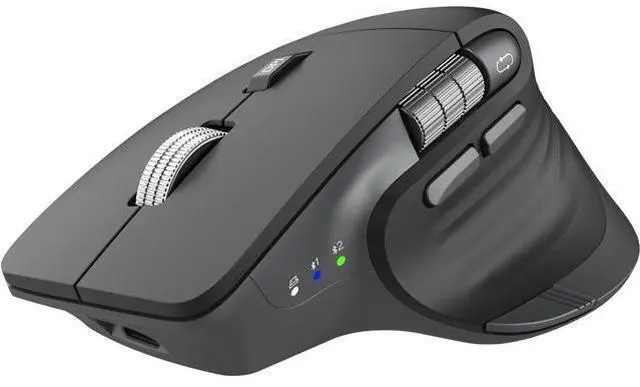 Main image of Wireless Bluetooth Mouse Ergonomic Rechargeable Silent Mouse with Multi-Device Adjustable DPI Flying Scroll & Thumb Wheel Bluetooth Mice for Laptop Computer Tablet Smartphone (Black)