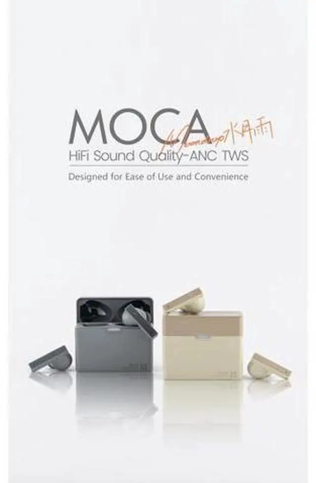 Alt view image 4 of 7 - Moondrop MOCA True Wireless Headphone TWS BT 5.4 Wireless Charging in-Ear Earphone (Gray)