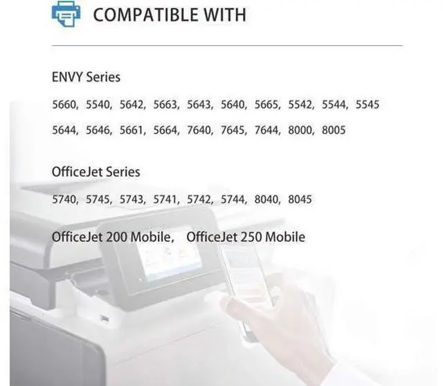 Alt view image 2 of 6 - TEINO 62XL Remanufactured Ink Cartridge Replacement 62XL 62 use with OfficeJet 200 250 Mobile Envy 7640 5660 7645 5540 5740 5643 5640 8000 OfficeJet 5740 5745 5743 (Black Tri-Color, 2-Pack)