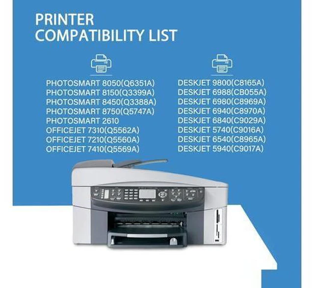 Alt view image 2 of 6 - 96 97 Remanufactured Ink Cartridge Combo Pack Replacement for 96 Black 97 Tri-Color Work with 7310 7410 9800 6980 6940 5740 8050 8450 2610 | C9348FN C9363WN (2-Pack)