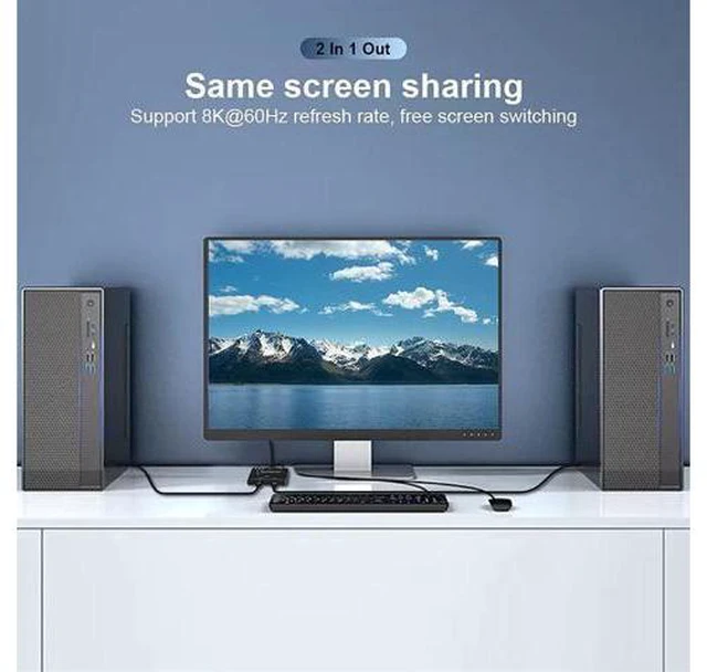 Alt view image 7 of 7 - CableDeconn USB-C USB3.1 Type-C 8K Switch Bi-Direction Adapter 8K@30Hz 4K@120Hz Power Delivery 100w 10Gbps Data Transfer Multi-Function Splitter Converter Cable for Multiple USB-C Sources and Displays