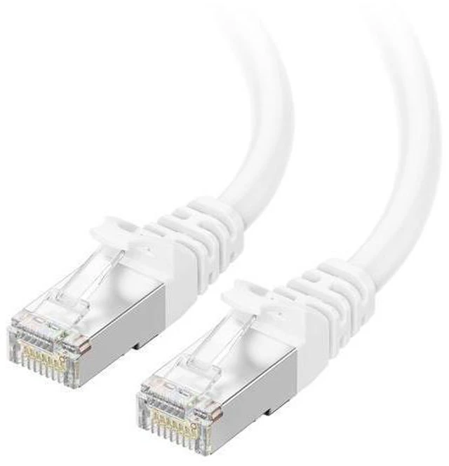 Main image of Cable Matters 10Gbps Snagless Long Shielded Cat 6A Ethernet Cable - 100ft, Cat 6A Cable, Cat6A Cord, Ethernet Cord, White