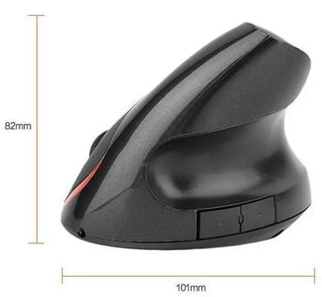 Alt view image 5 of 7 - Wireless Mouse 2.4GHz Gaming Mouse Rechargeable Ergonomic Design Health Vertical Mouse 2400 DPI JOY Wrist Pain USB Mice for Laptop PC Black