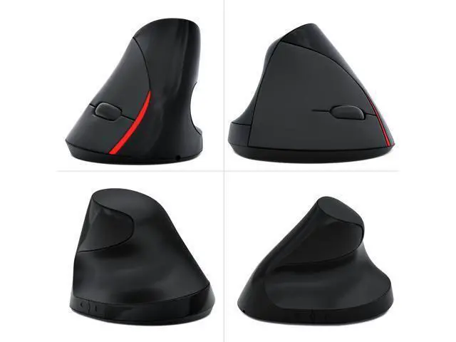 Alt view image 6 of 7 - Wireless Mouse 2.4GHz Gaming Mouse Rechargeable Ergonomic Design Health Vertical Mouse 2400 DPI JOY Wrist Pain USB Mice for Laptop PC Black