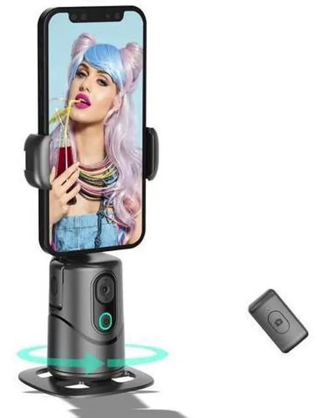 Main image of Auto Face Tracking Phone Holder,No App Required,360° Rotation Phone Camera Stand with Remote and Gesture Control, Smart Shooting Tripod for Vlog/TIK Tok Live Streaming YouTube Video Recording