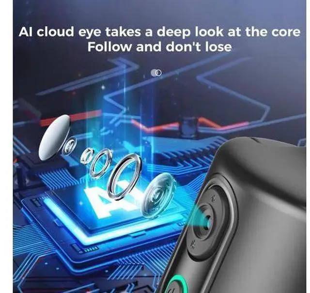 Alt view image 4 of 7 - Auto Face Tracking Phone Holder,No App Required,360° Rotation Phone Camera Stand with Remote and Gesture Control, Smart Shooting Tripod for Vlog/TIK Tok Live Streaming YouTube Video Recording