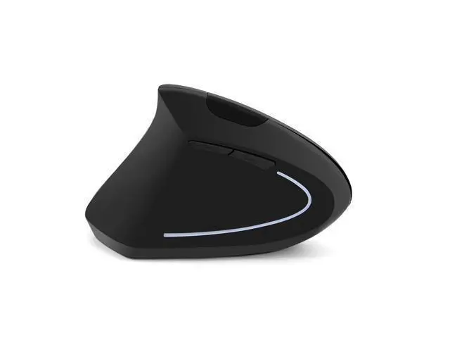 Alt view image 3 of 6 - 2.4G Wireless Vertical Mouse Ergonomic Left Hand Mouse USB Optical Computer Mause Rechargeable Mice with Mouse Pad For PC Laptop