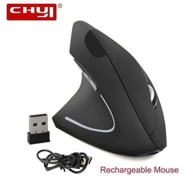 Main image of 2.4G Wireless Vertical Mouse Ergonomic Left Hand Mouse USB Optical Computer Mause Rechargeable Mice with Mouse Pad For PC Laptop