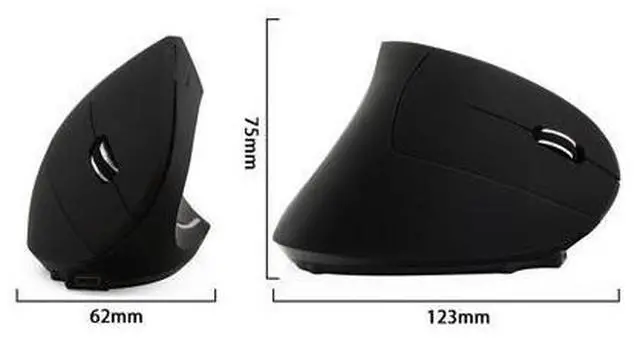 Alt view image 6 of 6 - CHYI Wireless Vertical Mouse Rechargeable Ergonomic Gaming Mice 1600DPI USB Optical 5D Mause With Mouse Pad For Computer Laptop