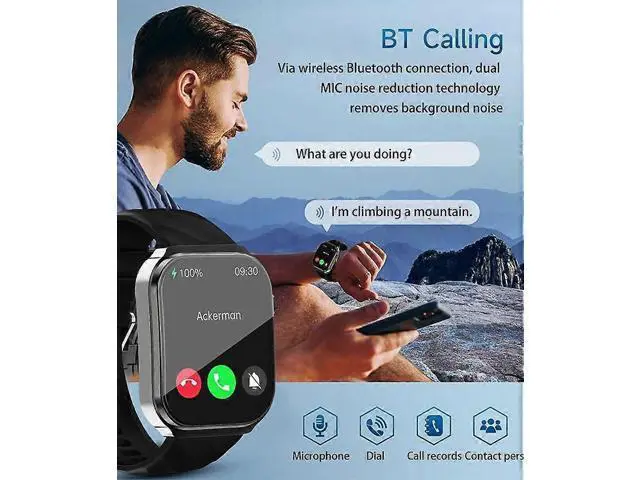 Alt view image 5 of 5 - Ecocleanpath Smartwatch with Bluetooth Calling, 2.2" Curved Screen, Heart Rate & SpO2 Monitor, 100+ Modes (Apricot)