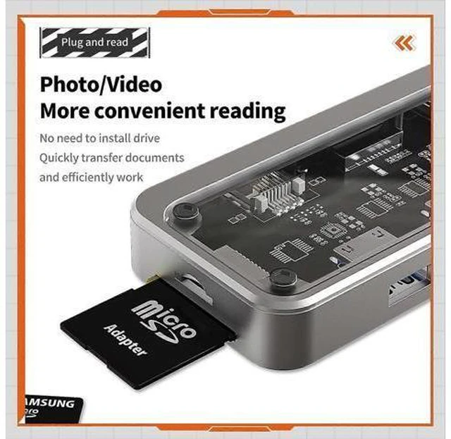 Alt view image 5 of 5 - Ecocleanpath 10-in-1 USB C Hub with 4K HDMI, VGA, PD Charging, Ethernet, SD/TF Reader for MacBook Pro/Air