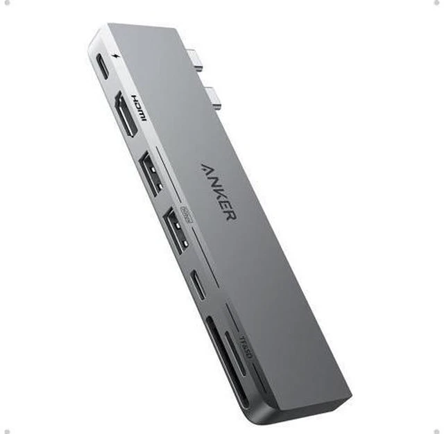 Main image of USB C Hub for MacBook 7-in-2 with 4K@60Hz HDMI Compatible with Thunderbolt 4 1 Type C and 2 USB A Data Ports for MacBookPro 13 Inch MacBookAir M1 / M2 and More
