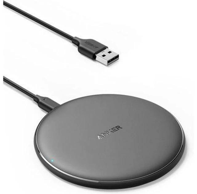 Main image of 313 Wireless Charger (Pad) Qi-Certified 10W Max Fast Charging for Compatible with iPhone 16 Plus/15 Plus/14 Plus/12 AirPods (No AC Adapter Not MagSafe Magnetic Charging Compatible)