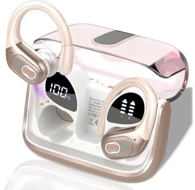 Main image of AI Translation Earbuds Real Time, 164 Language Translator Earbud 3-in-1 Bluetooth 5.4 Translator Earbuds with 6 Translation Modes, 75H Translators Headphones with APP for Travel Business, Rose Gold