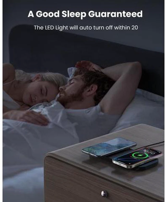 Alt view image 6 of 7 - Wireless Charger 10W Max Dual Charging Pad for iPhone 15/14/14 Plus/13 Pro Max/Pro/Mini/12/11 Airpods 3/2/Pro S22/S21 QC 24W Adapter Charging Adapter