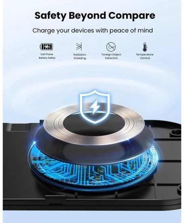 Alt view image 4 of 7 - Wireless Charger 10W Max Dual Charging Pad for iPhone 15/14/14 Plus/13 Pro Max/Pro/Mini/12/11 Airpods 3/2/Pro S22/S21 QC 24W Adapter Charging Adapter