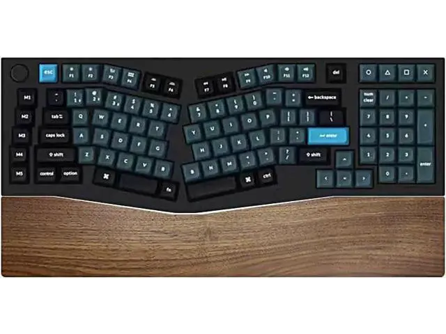 Alt view image 3 of 7 - Wooden Wrist Rest Solid Wood Walnut for Keychron Q13 Pro Mechanical Keyboard