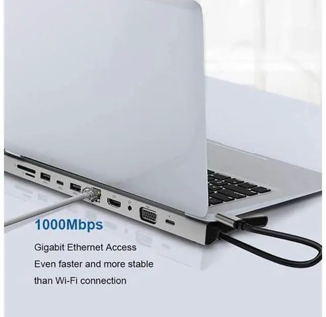 Alt view image 3 of 7 - USB C Type C Hub USB Type C Hub, USB C Hub, USB Type C Docking Station 11 in 1, USB C to HDMI 4K VGA, 3USB 3.0, RJ45 Gigabit Ethernet, PD SD/TF Card Reader, 3.5mm Audio, for MacBook, MacBook Pro, iPad