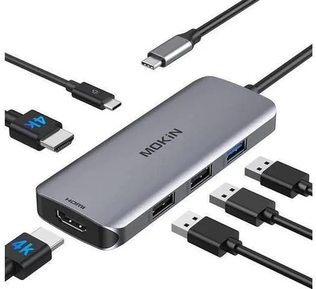 Main image of Docking Station USB C to Dual HDMI Adapter USB C Hub Dual HDMI Monitors for Windows USB C Adapter with Dual HDMI 3 USB Port PD Compatible for XPS 13/15 Yoga etc