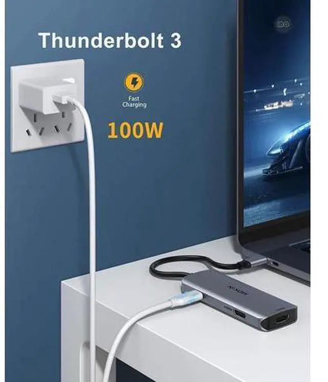 Alt view image 5 of 7 - Docking Station USB C to Dual HDMI Adapter USB C Hub Dual HDMI Monitors for Windows USB C Adapter with Dual HDMI 3 USB Port PD Compatible for XPS 13/15 Yoga etc