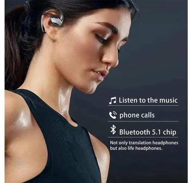 Alt view image 3 of 7 - Ailymur V2 Translator Earbuds, Ai Language Translator Earbuds, Real-Time 3-in-1 Translation Earbuds 144 Languages & Accents, Translation Device for Travel Business Learning(White)