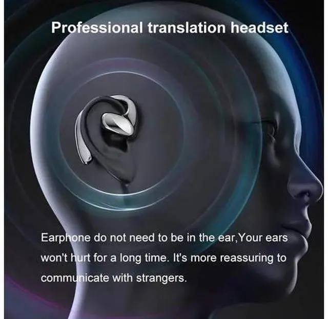 Alt view image 5 of 7 - Ailymur V2 Translator Earbuds, Ai Language Translator Earbuds, Real-Time 3-in-1 Translation Earbuds 144 Languages & Accents, Translation Device for Travel Business Learning(White)