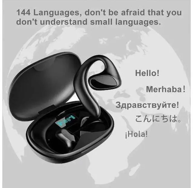 Alt view image 6 of 7 - Ailymur V2 Translator Earbuds, Ai Language Translator Earbuds, Real-Time 3-in-1 Translation Earbuds 144 Languages & Accents, Translation Device for Travel Business Learning(White)