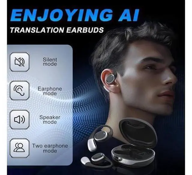 Alt view image 3 of 5 - Translation Earbuds Real Time, AI Language Smart Translator, 144 Languages & Accents, Real-Time 3-in-1 Translator Earbuds,iOS Android Translation Device for Travel Business Learning and Study