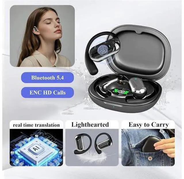 Alt view image 6 of 7 - Viora Ai Translator Earbuds, Viora Auriculares Traductores De Idiomas, Real Time Translator, Ai Translation Earbuds Real Time For Travel, Learning, Supports Translation Into 144 Languages (2pcsA)