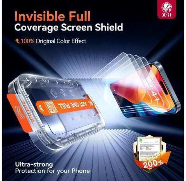 Alt view image 7 of 7 - Screen Protector Tempered Glass for iPhone 17 Air with Auto-Alignment Kit Auto Dust Resistance 9H+ Military Grade Shatterproof Glass Film HD Clear Case Friendly Full Edge Coverage 4 Pack