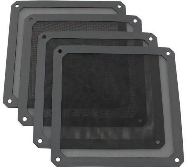 Main image of DIXSG 4pcs 140mm PC Fan Dust Filter Magnetic Frame Computer Fan Grills Dust Mesh PC Cooler Filter Screen Dustproof Case Covers 14cm x 14cm, Black
