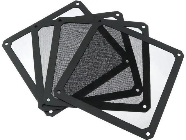 Alt view image 2 of 6 - DIXSG 4pcs 140mm PC Fan Dust Filter Magnetic Frame Computer Fan Grills Dust Mesh PC Cooler Filter Screen Dustproof Case Covers 14cm x 14cm, Black
