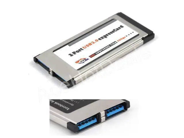 Alt view image 7 of 7 - 34mm Express Card Expresscard to 2 Port USB 3.0 Adapter for Laptop NEC Chip