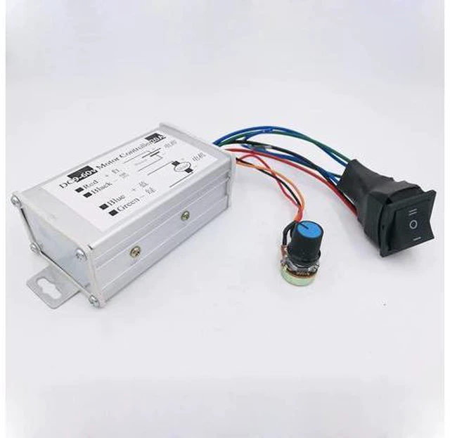 Alt view image 3 of 5 - DC motor Speed Controller 20A 9-60V Reversible PWM Control Forward/Reverse Switch