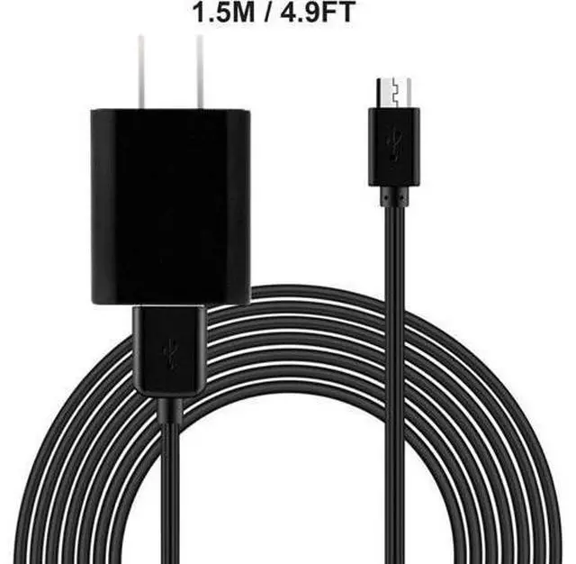 Alt view image 7 of 7 - Dericam 5V 1A Micro USB Wall Charger, Android Charger Cable, 5 Volt 1000mA AC to DC Power Adapter for Charging of Android Smartphone/Kindle Fire, Security Camera, 5ft/1.5M Power Cord, US Plug(Black)