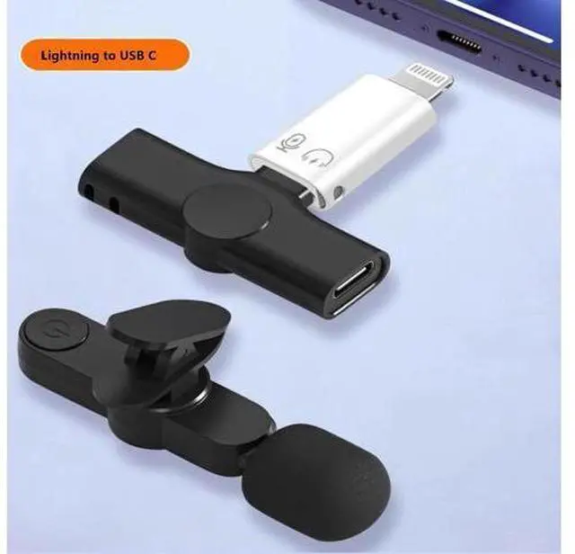 Alt view image 2 of 7 - USB C Female to Lightning Male Adapter Lightning Male to USB-A Female USB 3.0 OTG Connector for iPhone 14/13/12/11/Pro Max/iPad/iPod/AirPods Audio Microphone Support Recording Not Support Calling