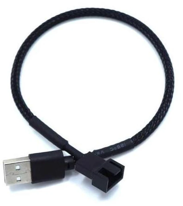 Main image of USB To 4Pin Computer Fan Adapter Cable 5V To 12V Power Cable Connector 4pin Fan To USB Adapter 30CM