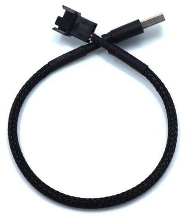 Alt view image 2 of 2 - USB To 4Pin Computer Fan Adapter Cable 5V To 12V Power Cable Connector 4pin Fan To USB Adapter 30CM