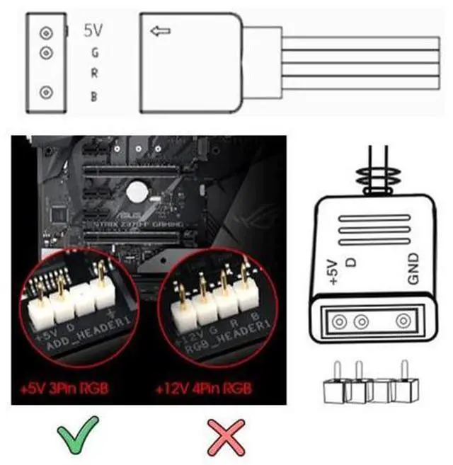 Alt view image 6 of 7 - 2-Pack 1-to-1 ARGB Extension Cable, White 5V 3-Pin Female to Female ARGB Addressable RGB Adapter Cable, ARGB LED Sync Cable for Extend PC Computer ARGB Fans Or ARGB LED Lights, 11.8 Inches
