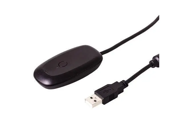 Alt view image 2 of 4 - Xbox 360 Wireless Receiver (Black) - USB 2.0 Game Adapter for PC Computer Gaming and Steam Platforms Compatible with Xbox 360 Controllers