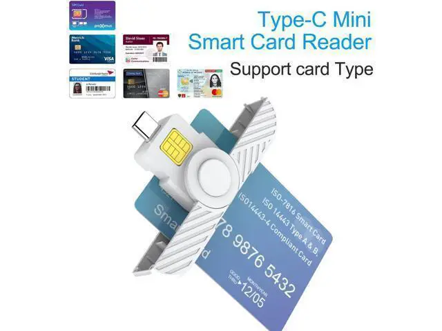 Alt view image 2 of 7 - Type C CAC Reader, DOD Military USB C Common Access CAC Card Reader, USB Smartfold Type C Smart Card Reader PIV CAC Reader Compatible with Windows, Mac OS CR331W