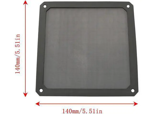 Alt view image 2 of 6 - 4pcs 140mm PC Fan Dust Filter Magnetic Frame Computer Fan Grills Dust Mesh PC Cooler Filter Screen Dustproof Case Covers 14cm x 14cm, Black
