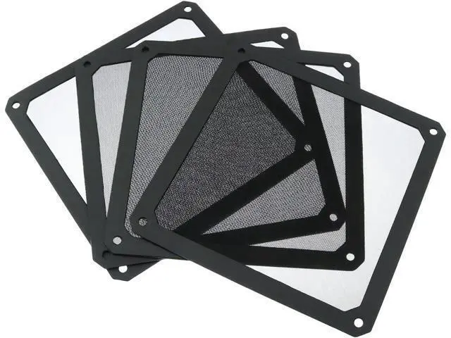 Alt view image 3 of 6 - 4pcs 140mm PC Fan Dust Filter Magnetic Frame Computer Fan Grills Dust Mesh PC Cooler Filter Screen Dustproof Case Covers 14cm x 14cm, Black