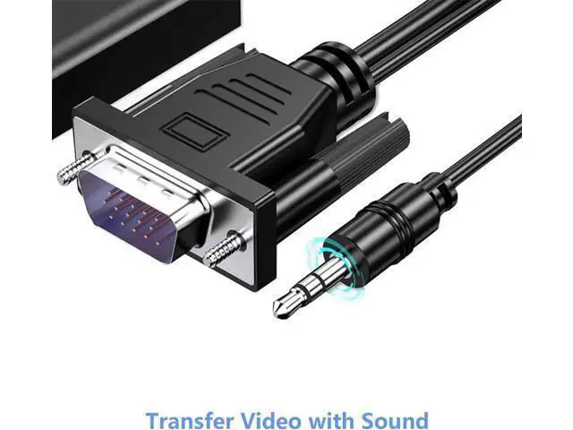 Alt view image 7 of 7 - VGA to HDMI Adapter for Connecting Traditional VGA Interface Laptop, PC to HDMI Monitor or Projector, Hannord 1080P VGA Male to HDMI Female Converter with 3.5mm Audio Lead and Power Supply Port
