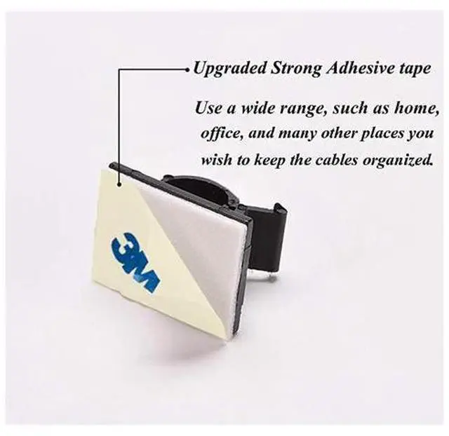 Alt view image 3 of 5 - Adhesive Cable Clips, Wire Clips,Car Cable Organizer,Cable Holder,Cable Wire Management,Cable Holder for Car,Office and Home(Included S Size M Size and L Size Cable Clips)