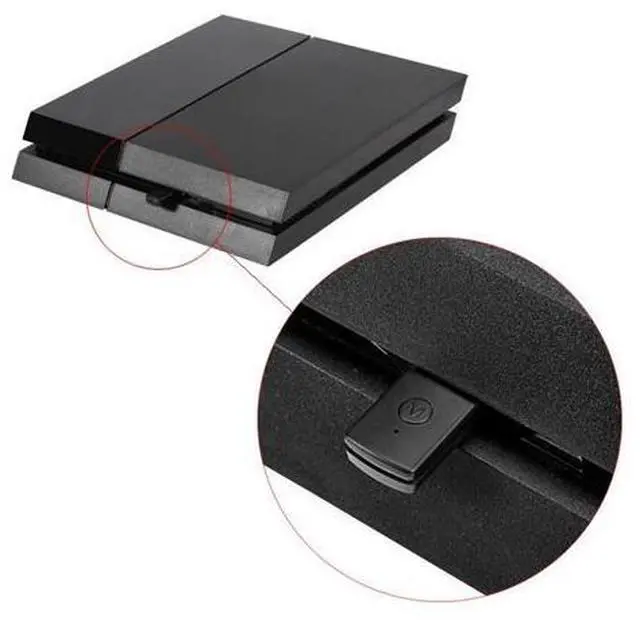 Alt view image 5 of 7 - Bluetooth Receiver Wireless Headset Headphone Adapter with Mic Bluetooth 4.0 Dongle USB Adapter USB Dongle for PS4 Black