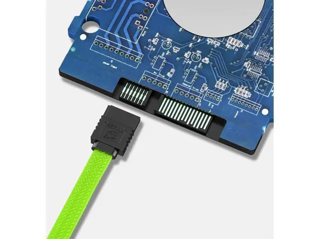 Alt view image 5 of 7 - DIXSG 3PACK SATA Cable III 3 Pack 90 Degree Straight to Right Angle 6Gbps HDD SDD SATA Data Cable with Locking Latch 50cm 18 Inch for SATA HDD, SSD, CD Driver, CD Writer - Green