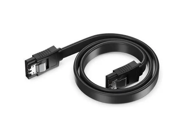 Alt view image 5 of 7 - isptewhie SATA Cable III 3 Pack SATA Cable III 6Gbps Straight HDD SDD Data Cable with Locking Latch 15.7 Inch 40cm Compatible for SATA HDD SSD CD Driver CD Writer - Black
